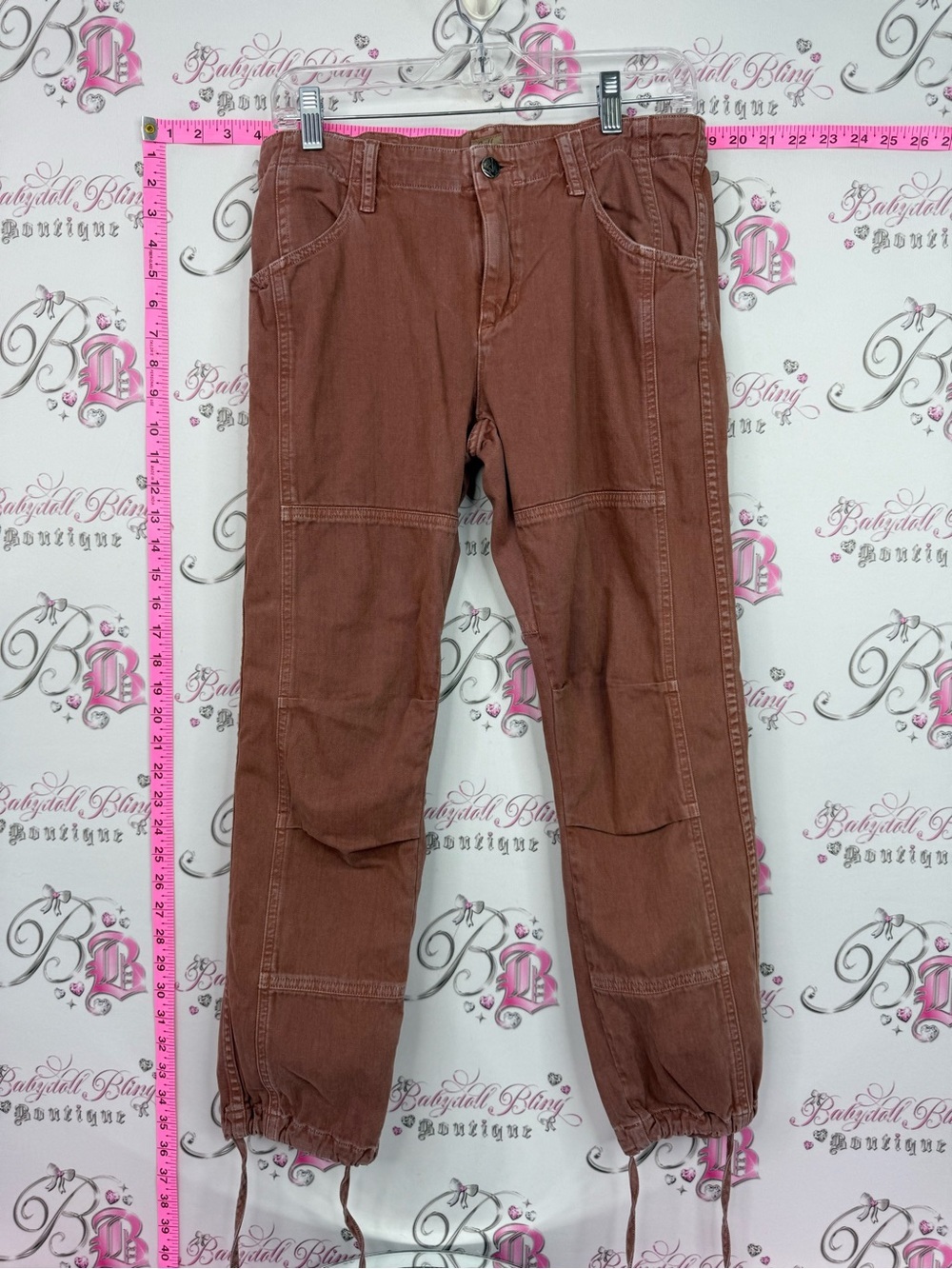 Citizens Of Humanity pants orange Brown Drawstring Hem Utility Joggers overdye